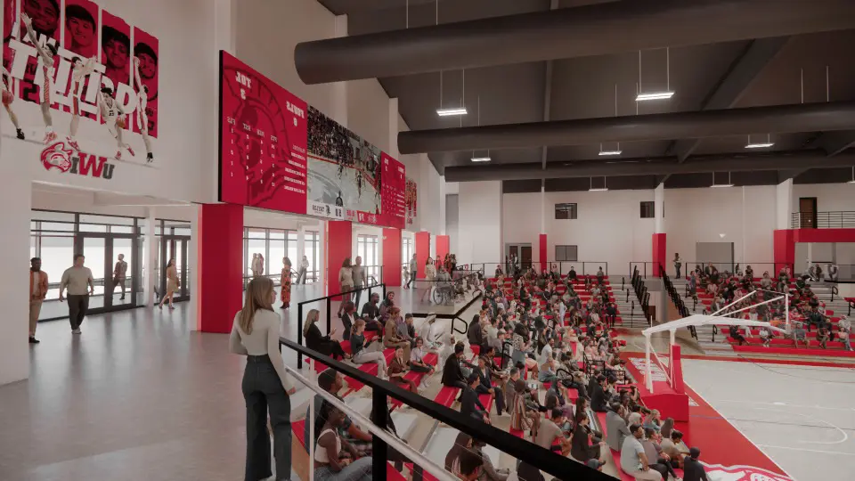 Rendering of inside of arena